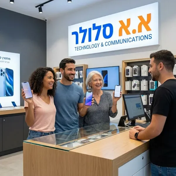 לקוחות מרוצים בחנות סלולר
